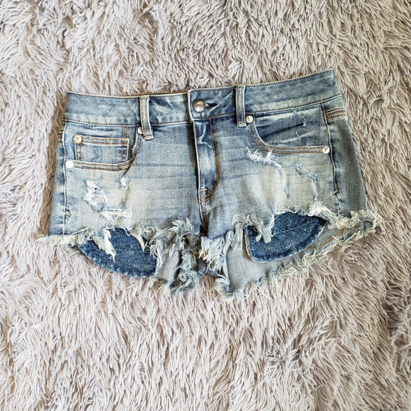 American Eagle Distressed Jean Shorts - Picture 2 of 5